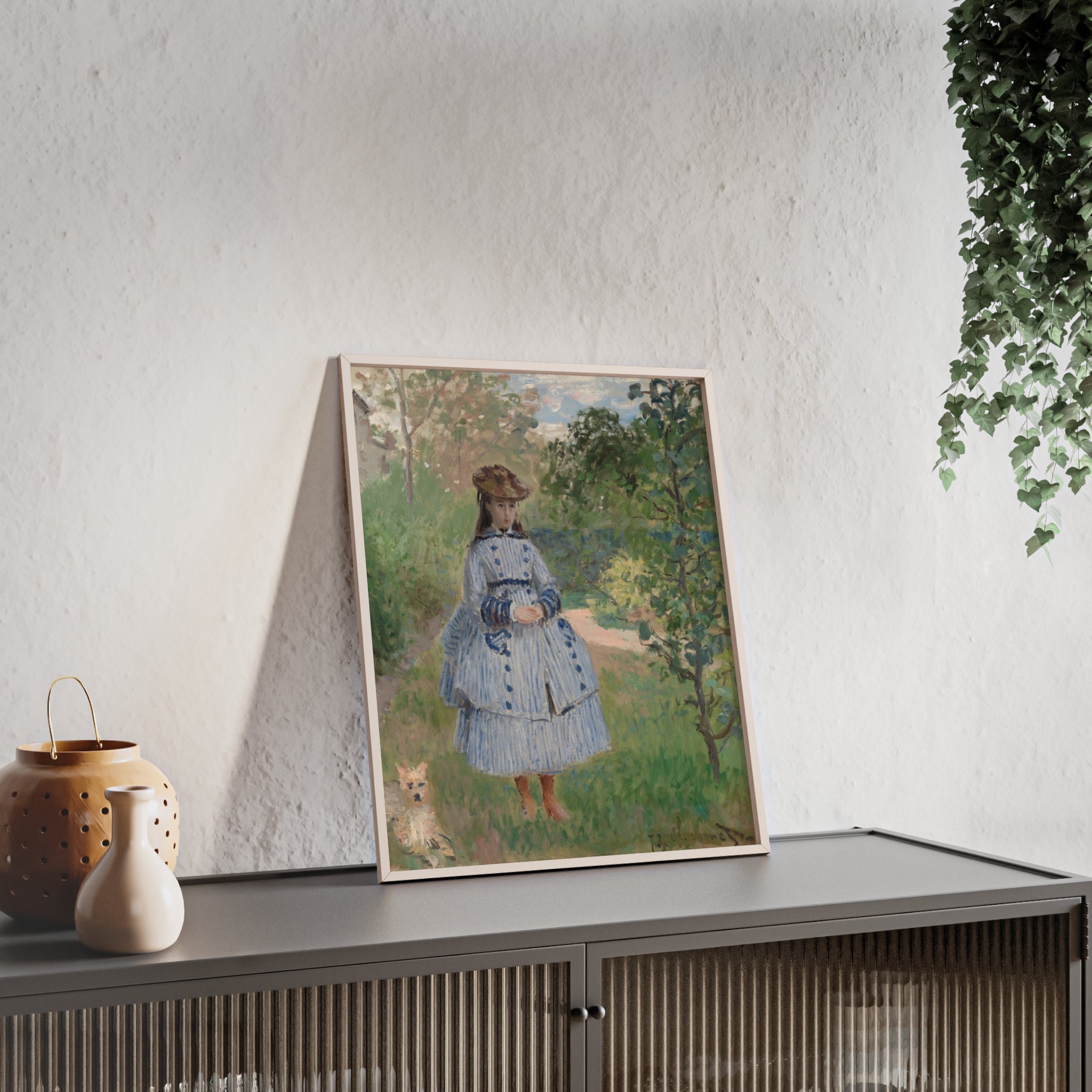 Claude Monet girl With Dog 1873 Unframed Fine Art Print - Etsy