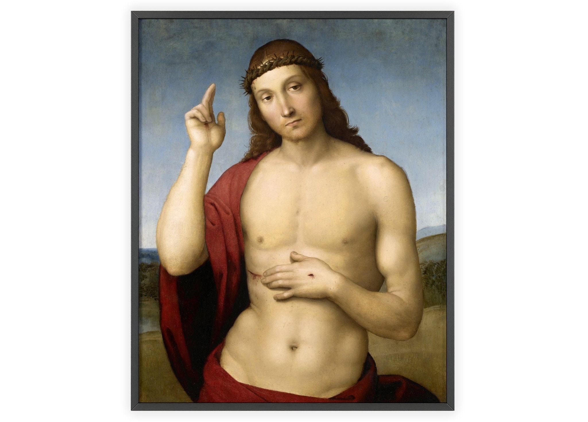 Raffaello Sanzio Da Urbino - christ Blessing (pax Vobiscum) C. 1506 |  Unframed Fine Art Print - Etsy