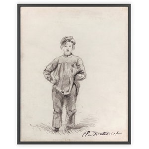Claude Monet - &quot;Boy in the Country&quot; 1857 | Unframed Fine Art Print