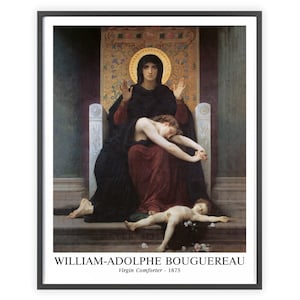 William-Adolphe Bouguereau - „Dziewica Pocieszycielka” 1875 | Nieoprawiona grafika artystyczna