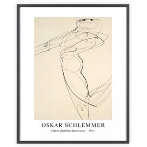 Oskar Schlemmer - &quot;Figure Bending Backwards&quot; 1931 | Unframed Fine Art Print