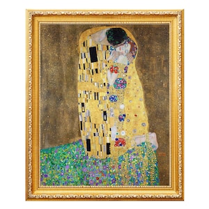 Gustav Klimt - &quot;O Beijo&quot; 1908 | Impressão de página inteira sem margens | Impressão de belas artes sem moldura