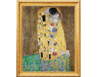 Gustav Klimt - "Kyssen" 1908 | Kantlöst, helsidestryck | Konsttryck utan ram
