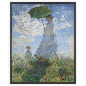 Claude Monet - &quot;Woman with a Parasol - Madam Monet and Her Son&quot; 1875 | Unframed Fine Art Print
