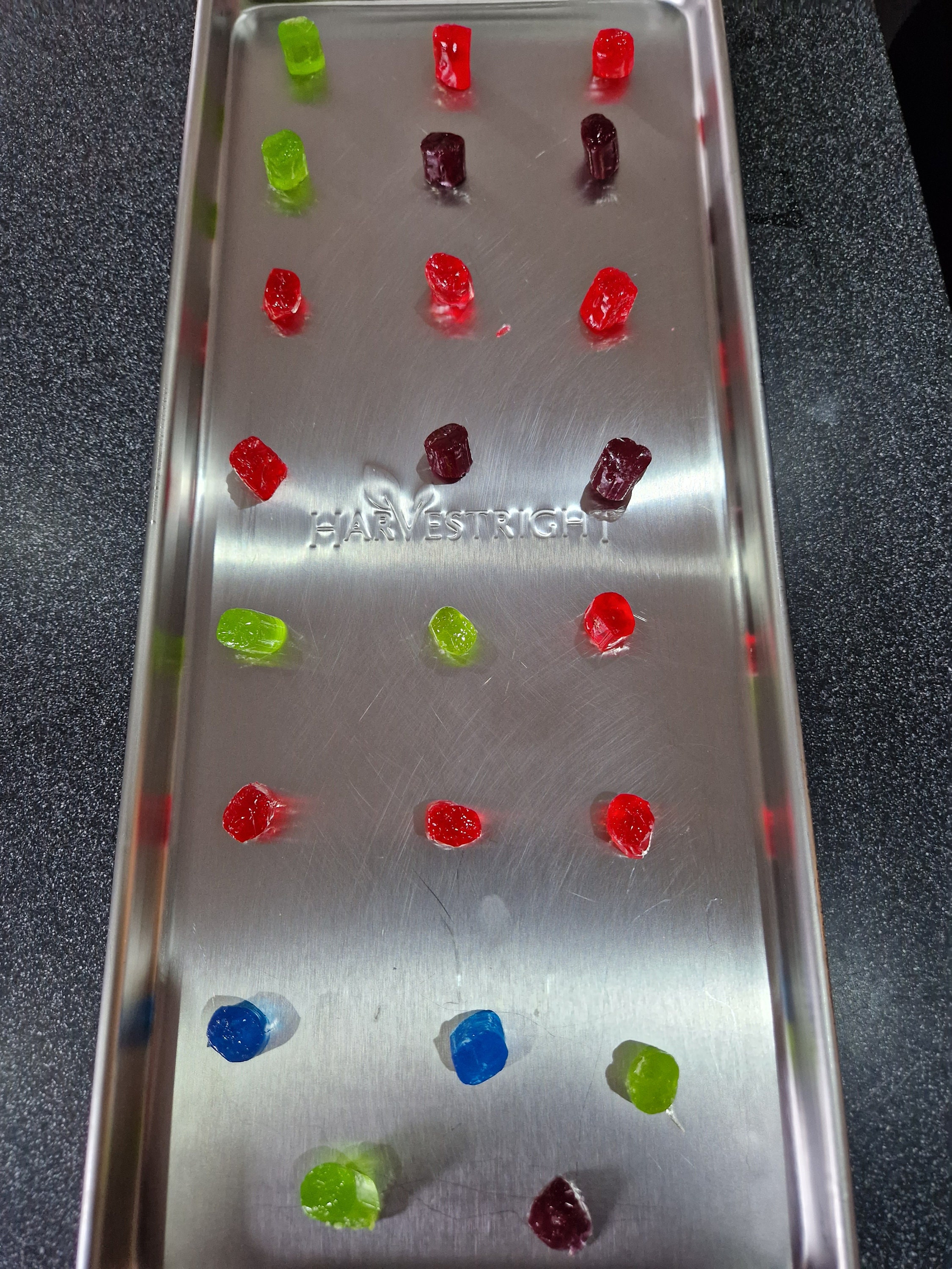 Freeze Dried Hard Candy Balls Exploded Fruity Boiled Sweets. Freeze