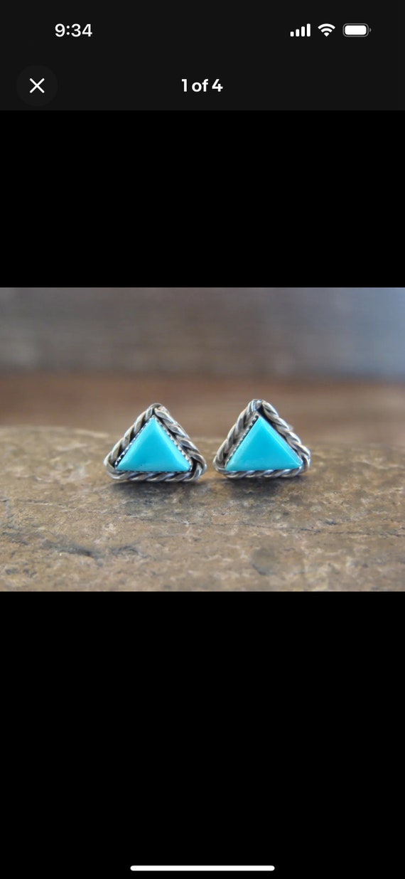 Triangle turquoise earrings