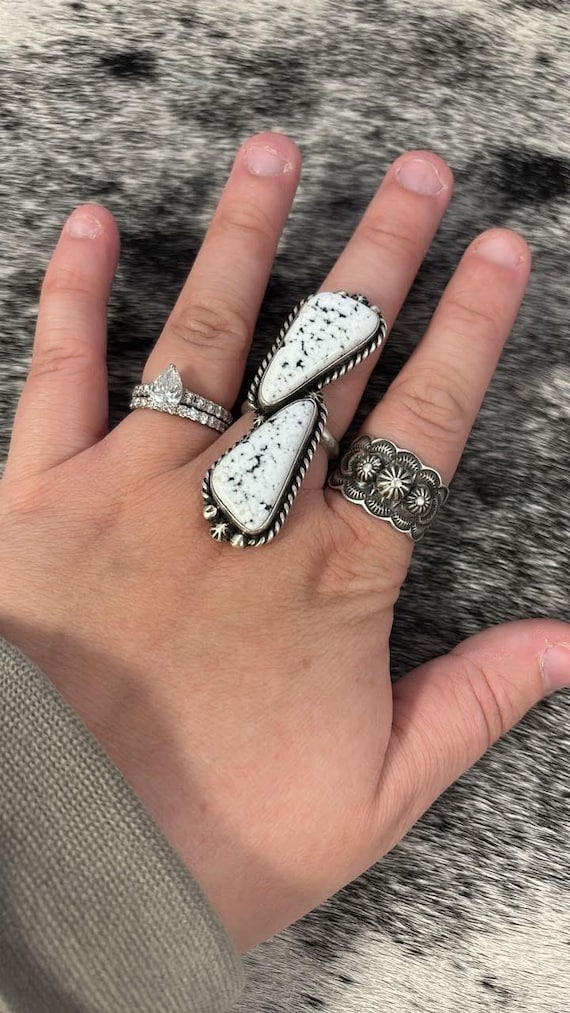 White Buffalo Statement Ring - image 1