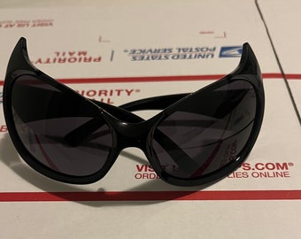 Peso Pluma Wiz Khalif Black Cat Ear Sunglasses