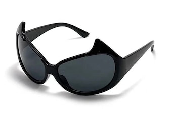 Peso Pluma Black Horns Cat Ear Sunglasses