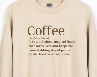 Coffee Definition Shirt, Coffee Shirt, Coffee Lover Shirt, Coffee Lover Gift, Coffee Noun Shirt, Gift for morning person, Funny Coffee Shirt