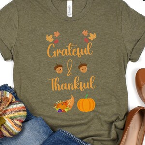 Thanksgiving Shirt, Grateful Shirt, Thankful Shirt, Fall Shirt, Thankful T-Shirt, Fall Shirt for Women, Cute Fall Shirt, Hello Fall Shirt