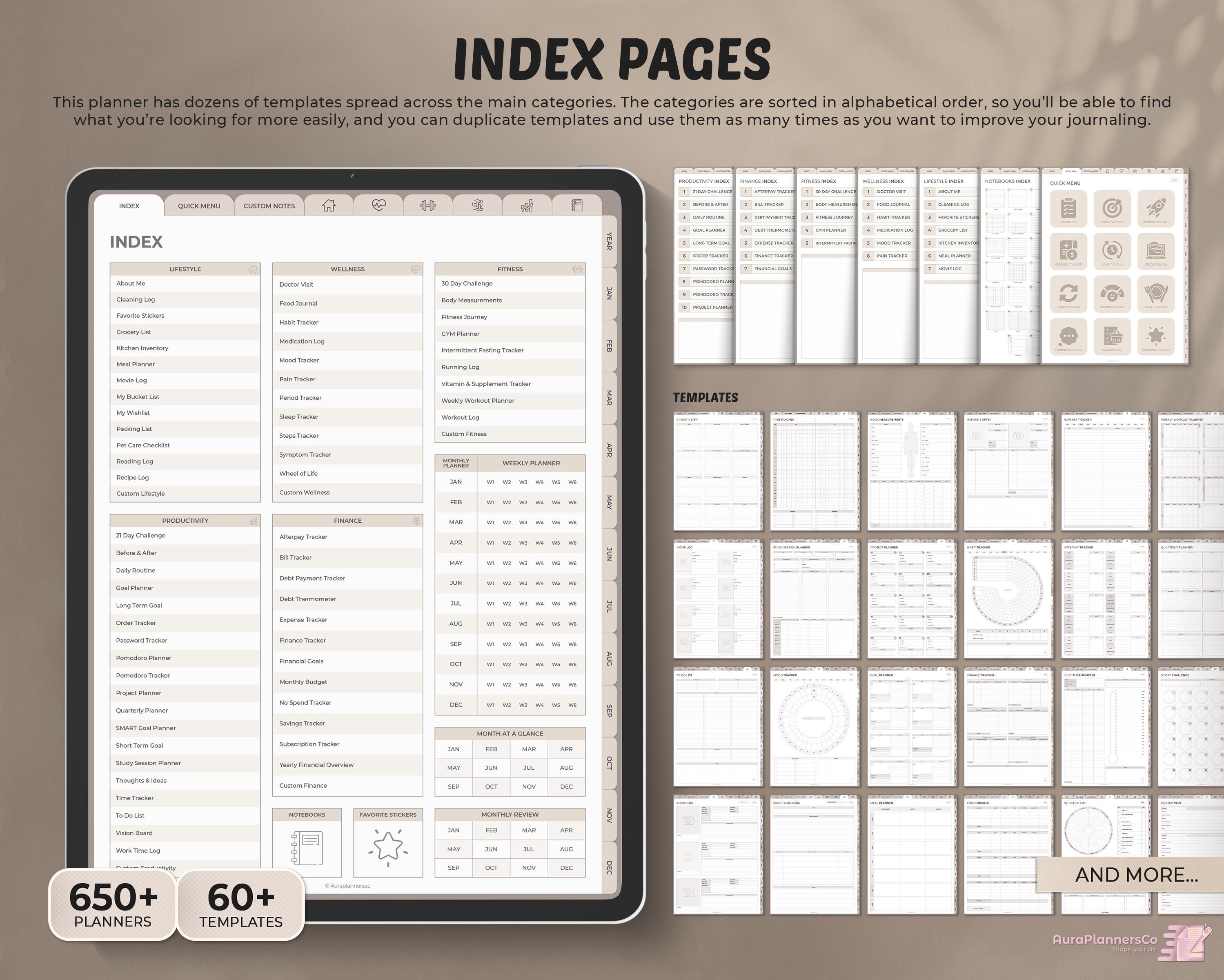 2026 Digital Planner: All-in-one Beige Theme (goodnotes, Notability) - Etsy