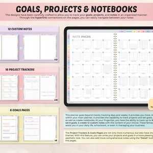 All-in-One Digital Planner 2024, 2025, 2026, Undated Digital Planner, Digital Journal, Digital Goodnotes Template, Notability, Daily Planner zdjęcie 6