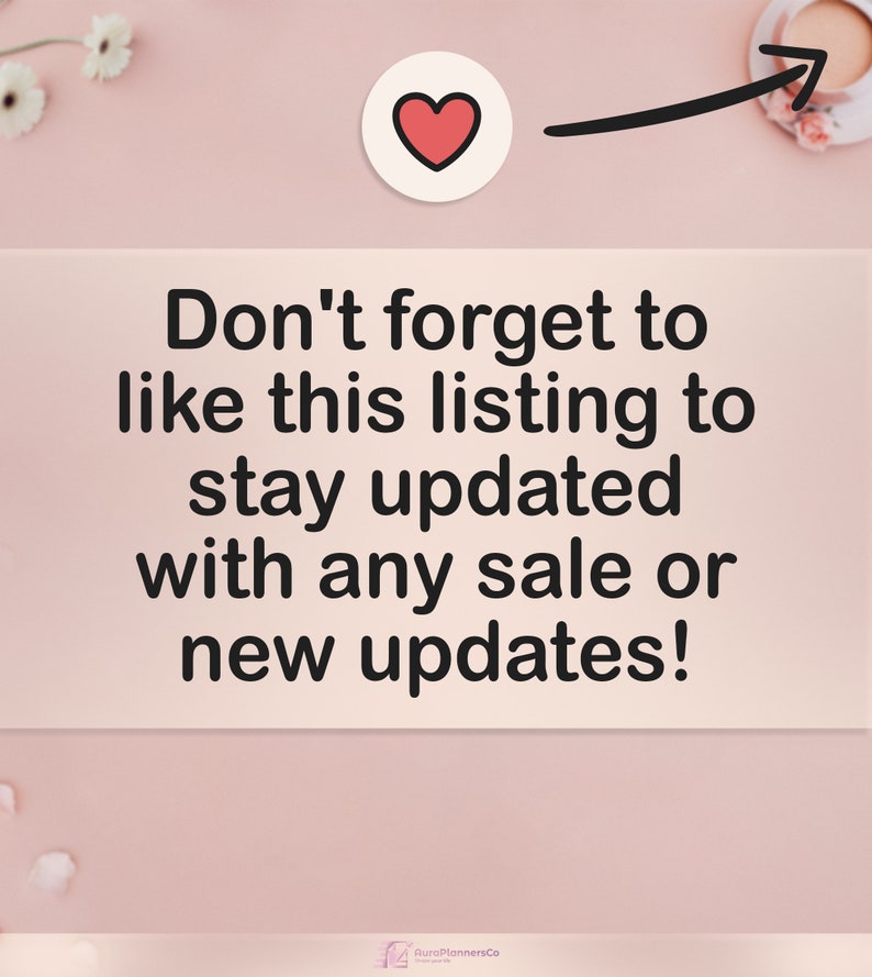 Puede incluir: Fondo rosa con un icono de coraz&oacute;n blanco y una flecha apuntando hacia la derecha. El texto dice: "No olvides darle me gusta a esta lista para mantenerte actualizado con cualquier venta o nueva actualizaci&oacute;n!"