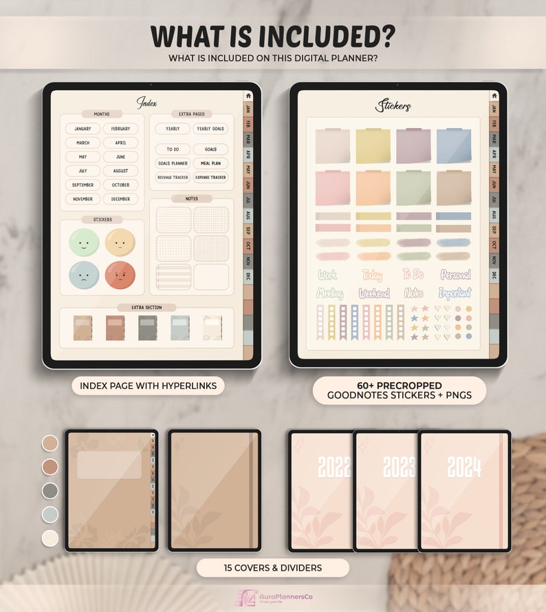 Undated Goodnotes Planner Monthly Digital Planner Goodnotes Etsy