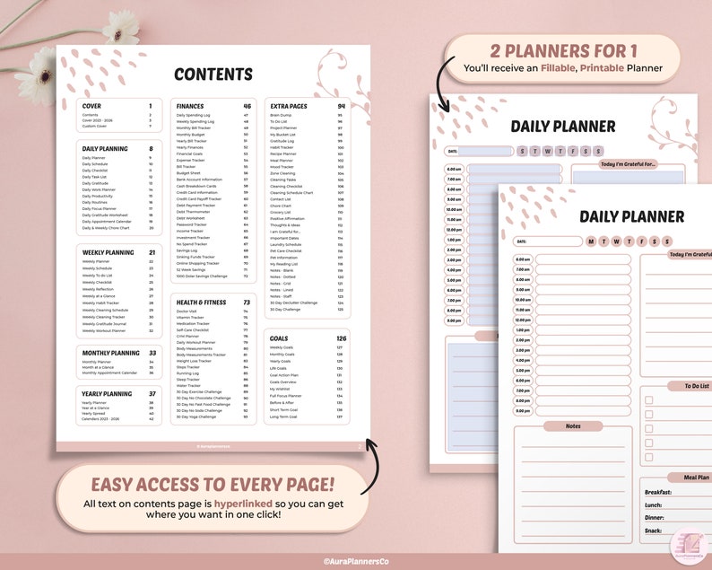 ADHD Planner Adult, Printable ADHD Planner, Fillable ADHD Planner, Adhd Productivity Planner, Adhd Journal, Fillable Printable Life Planner image 2