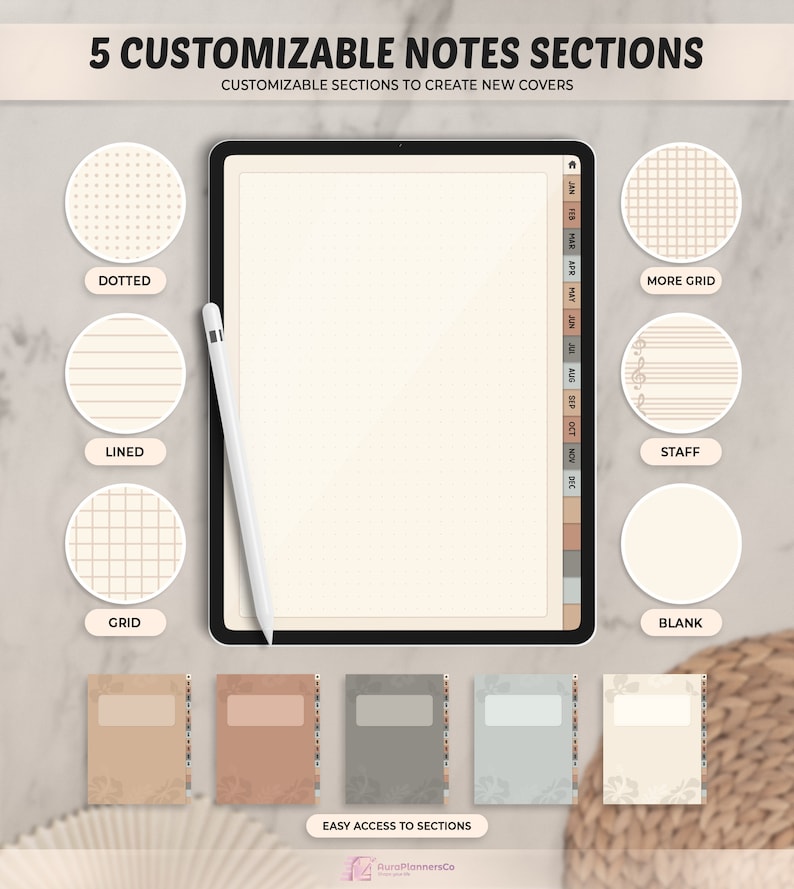 Undated Goodnotes Planner Monthly Digital Planner Goodnotes Etsy