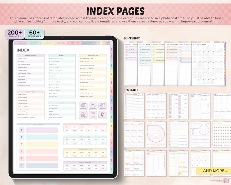 Digital Financial Budget Planner, Undated Digital Planner, Finance Tracker, Goodnotes Template, Portrait Budget Planner, Monthly Budget image 6
