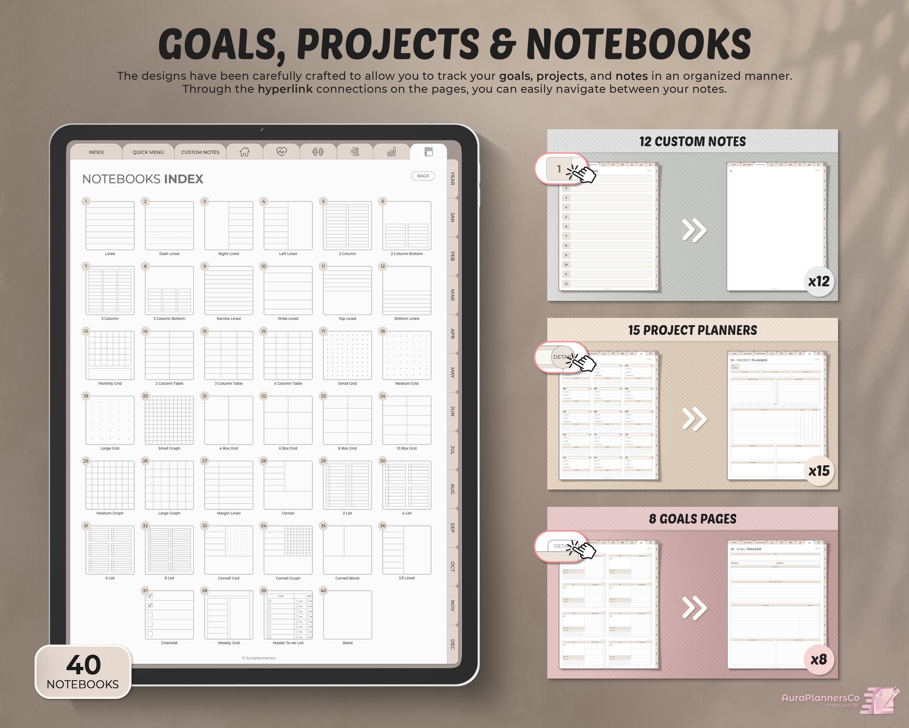 2026 Digital Planner: All-in-one Beige Theme (goodnotes, Notability) - Etsy
