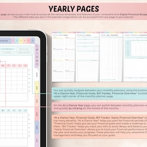 Digital Financial Budget Planner, Undated Digital Planner, Finance Tracker, Goodnotes Template, Portrait Budget Planner, Monthly Budget image 5