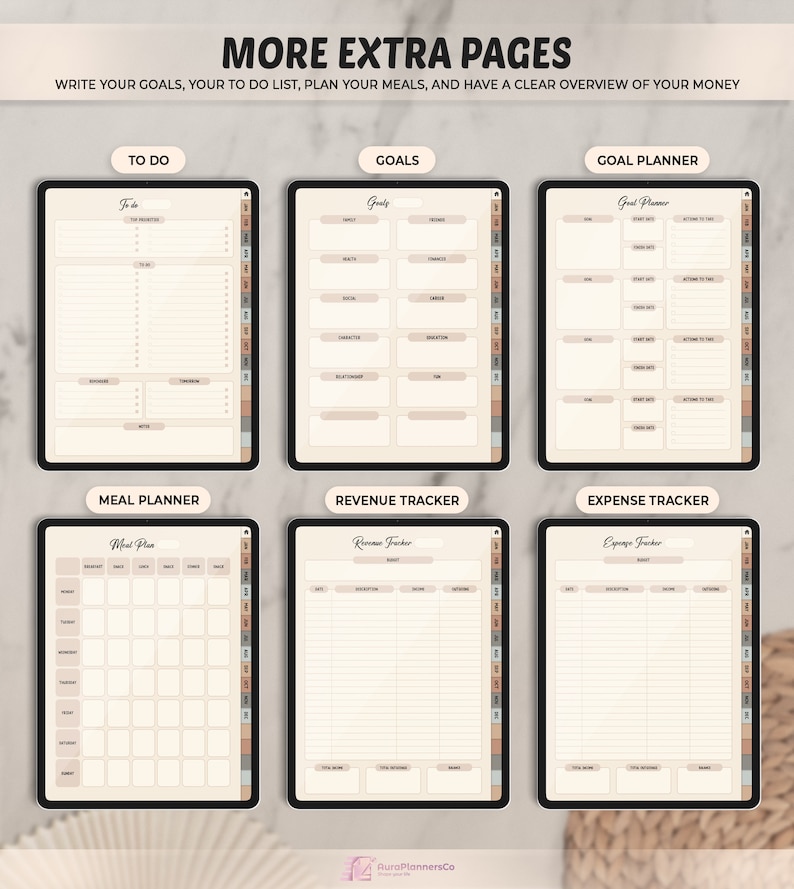 Undated Goodnotes Planner Monthly Digital Planner Goodnotes Etsy