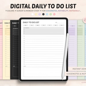 Digital To Do List Goodnotes Template, Dark Mode To Do List Page, Undated To Do List Template, Digital Planner, Cute To Do Template PDF