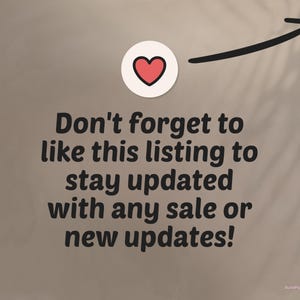 May include: A pink heart icon with an arrow pointing upwards. Text reads: "Don't forget to like this listing to stay updated with any sale or new updates!" #AuraPlannerace