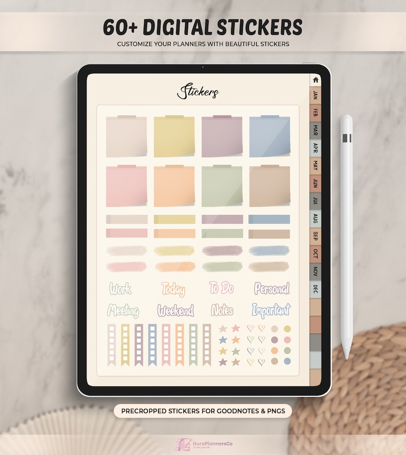 Undated Goodnotes Planner Monthly Digital Planner Goodnotes Etsy
