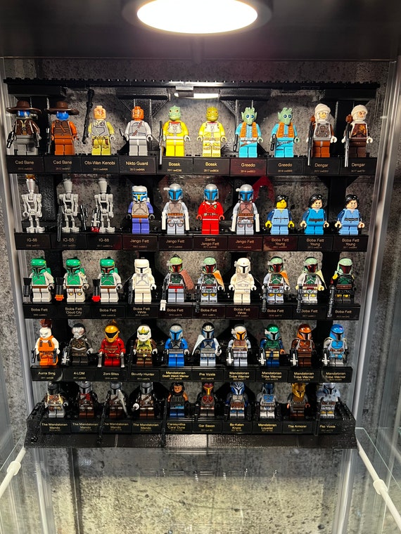 LEGO Minifigure Display Stand Display Frame Showcase 3D Printed Structure With LEGO Genuine Part Etsy