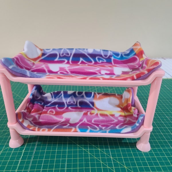 Guinea Pig Pink Bunk Beds with Pads