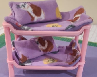 Small Guinea Pig Custom Bunk Beds with Pads