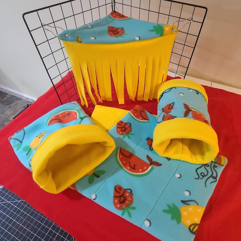 Guinea Pig Fleece Bedding - Etsy - Thick Guinea Pig Fleece Sheeting