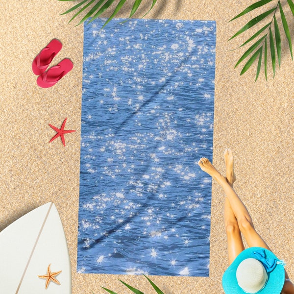 Ocean Waves Beach Towel coastal decor wave summer decor ocean inspired style tropical hawaii summer beach sea y2k coconut girl preppy stuff