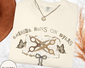 Camiseta con estampado sutil de lesbianas, camiseta de algodón del orgullo