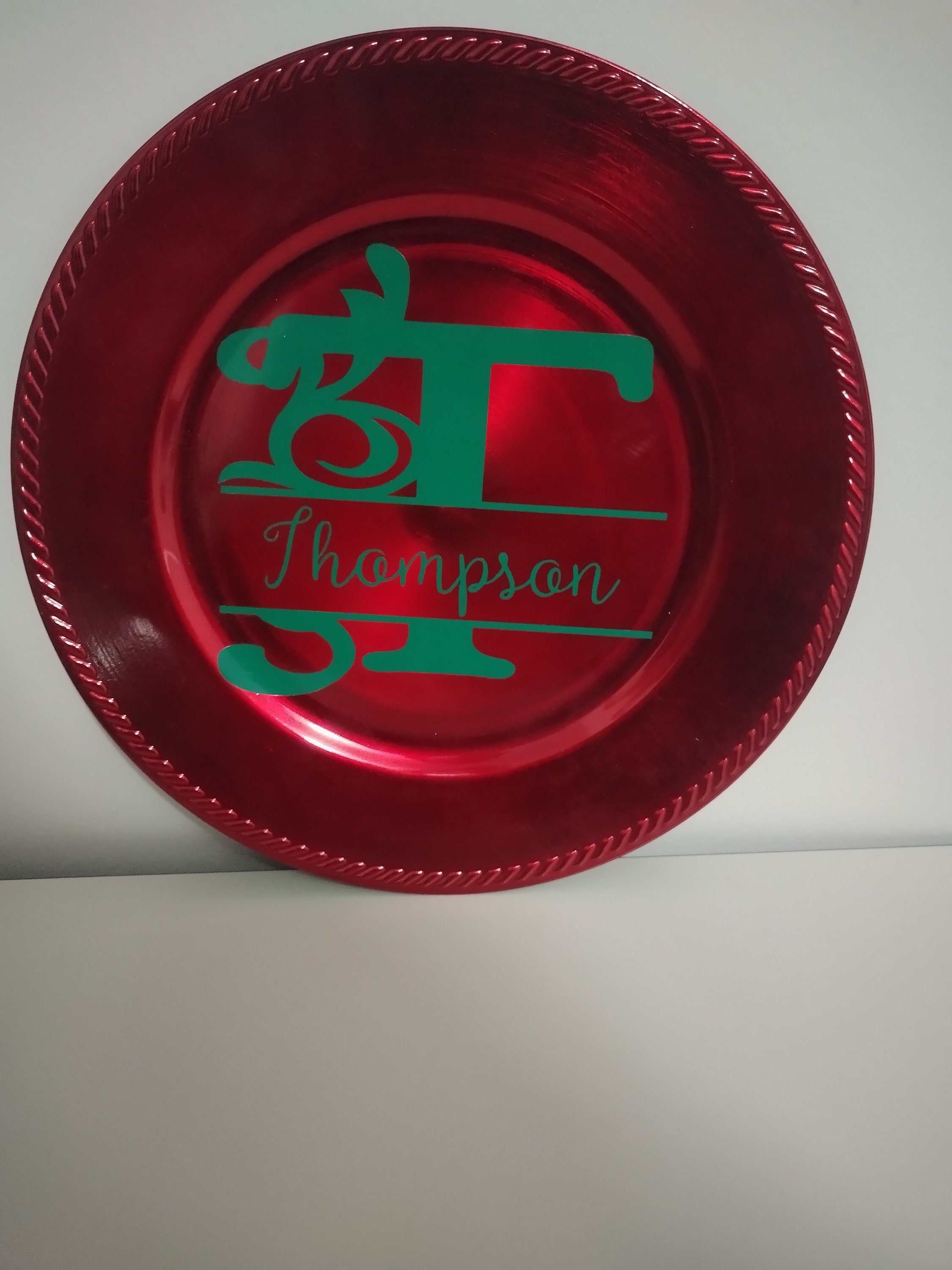 Cheerful Bargains 33c Set Of 6 Red Sparkly Charger Plates Set - View #6