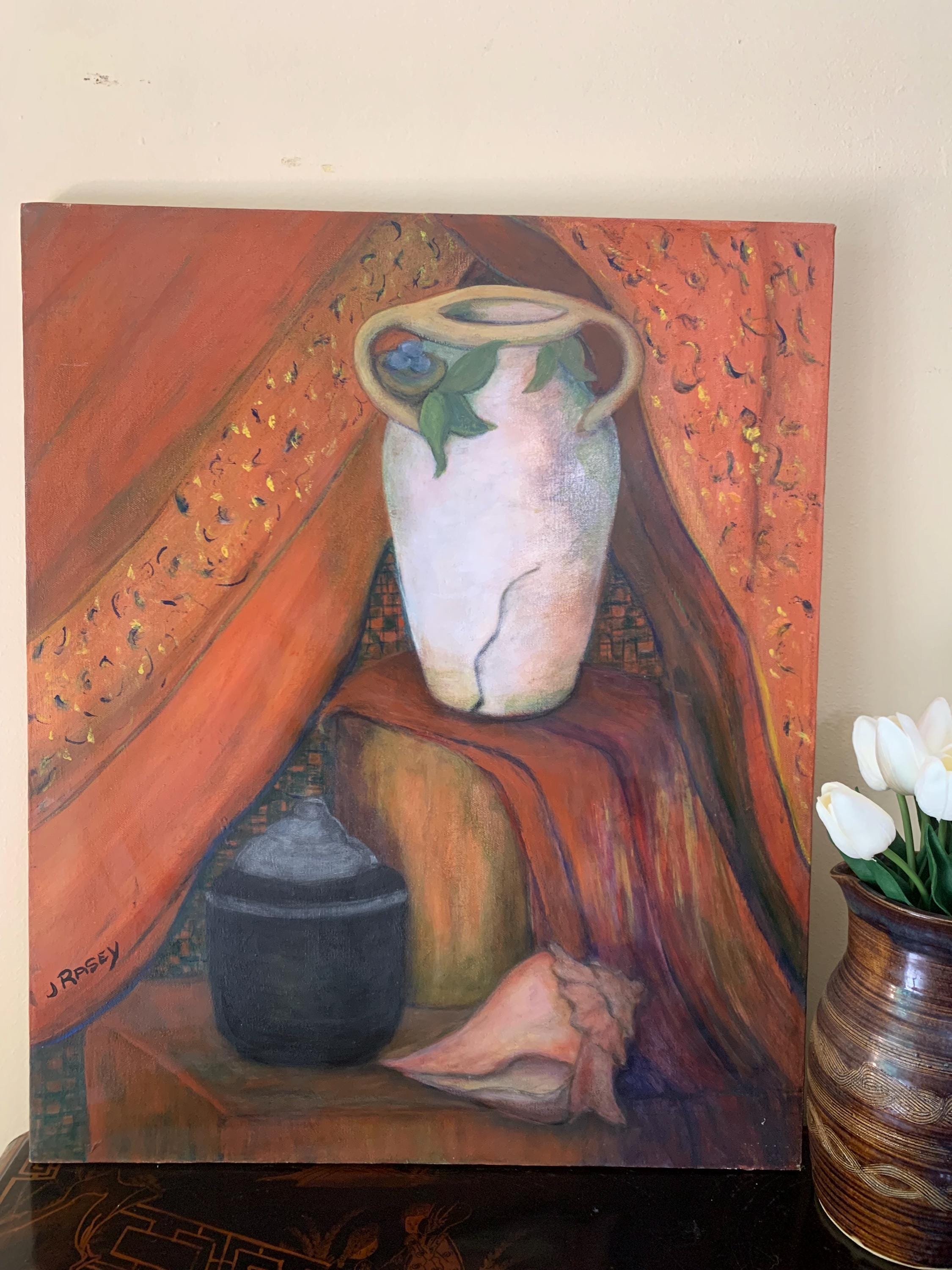 Flower Vase Painting 24x - Etsy