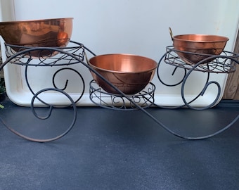 Vintage Iron 3 Tier Plant Stand Holds 3 Pots 26”x9.5”