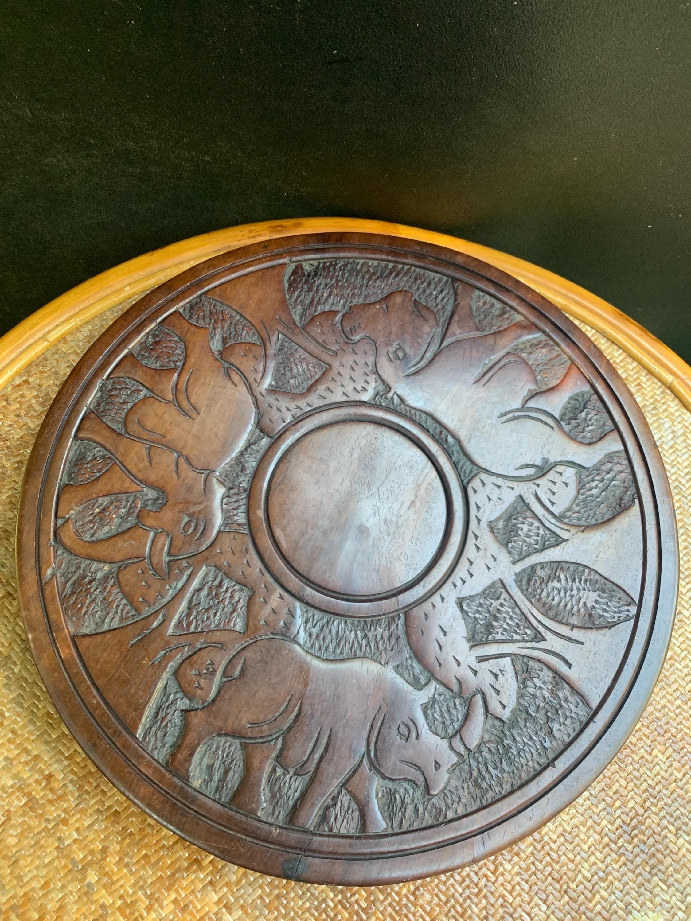 African Wooden Plate - Etsy