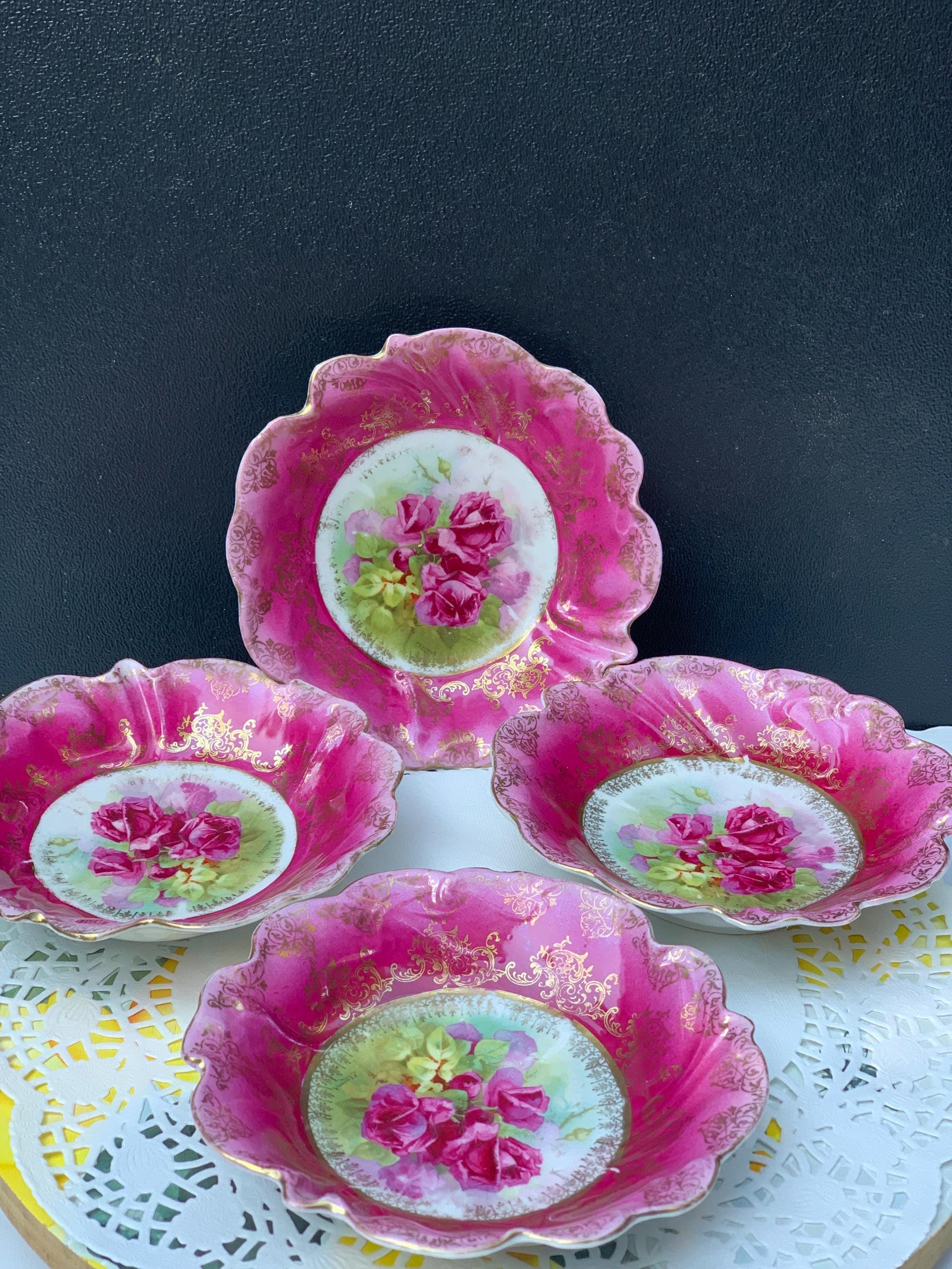 Antique Pink Rose China - Etsy