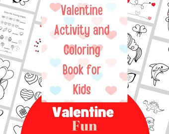 Valentine Activity Pages, Coloring Fun, Classroom Activity, Digital Download, Learning Activities, Instant Download