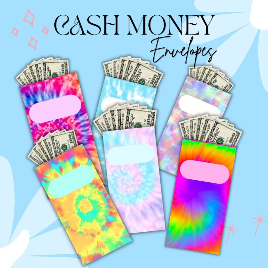Tie-dye Cash Money Envelopes - Digital Download - Cruise Tips - Gift ...