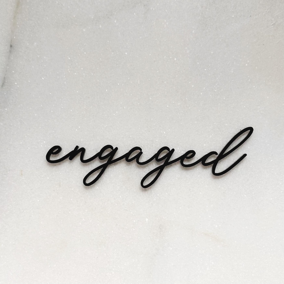 Lay Not Topper Engaged Flat Lay Cake Topper, Custom Engagement Charm - Etsy