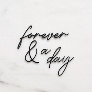 Forever and a Day Acrylic Cake Charm, Custom Flat Laying Cake Topper, Benson Boone