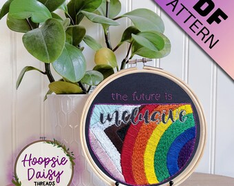 Pride Inclusive, Modern Embroidery Pattern for Beginners- PDF Printable Download