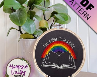 Take a Look, Modern Embroidery Pattern for Beginners- PDF Printable Download