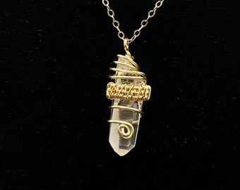 Clear Quartz Wire Wrapped Pendant