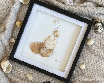 Seashell Art Picture|Hunstanton Seashell Picture|Real Seashell Art|Real Handpicked Seashells|Seashell Gifts|Seashell Home Decor|Shell Wall