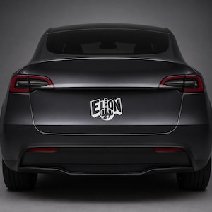 Anti Elon, Elon Vinyl Cut, FUCK ELON - Långfinger Vinylklistermärke (Stor)