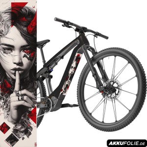 Silent Girl - Battery Sticker Cover Universal / Protective Film / for all E-Bikes Cube, ghost, Haibike more