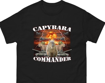 Capybara Commander Funny Shirt - Capybara Shirt - Meme Shirt - Parody Shirt